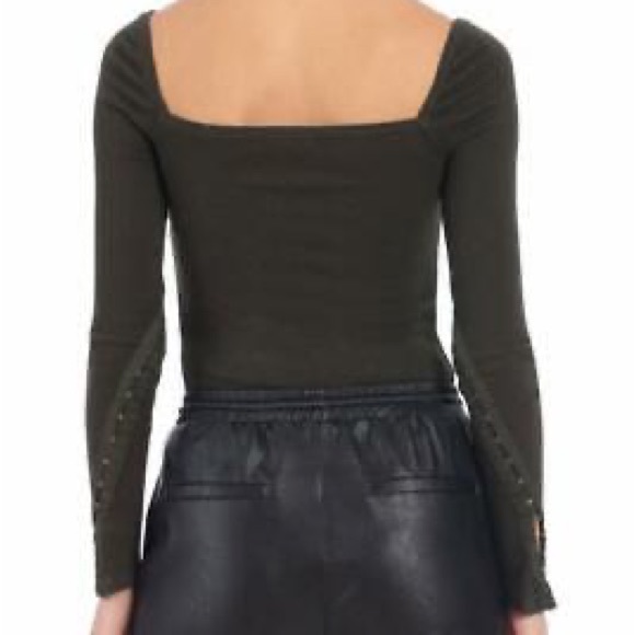 SALE NWOT Avec Les Filles rib knit square neck top - Picture 2 of 10